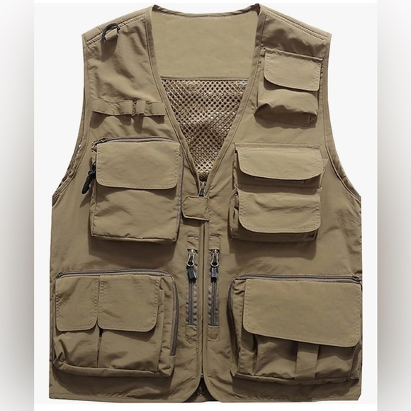 Columbia Men's Steens Mountain Full Zip 2.0 Fleece Jacket with fishing vest - Picture 8 of 9